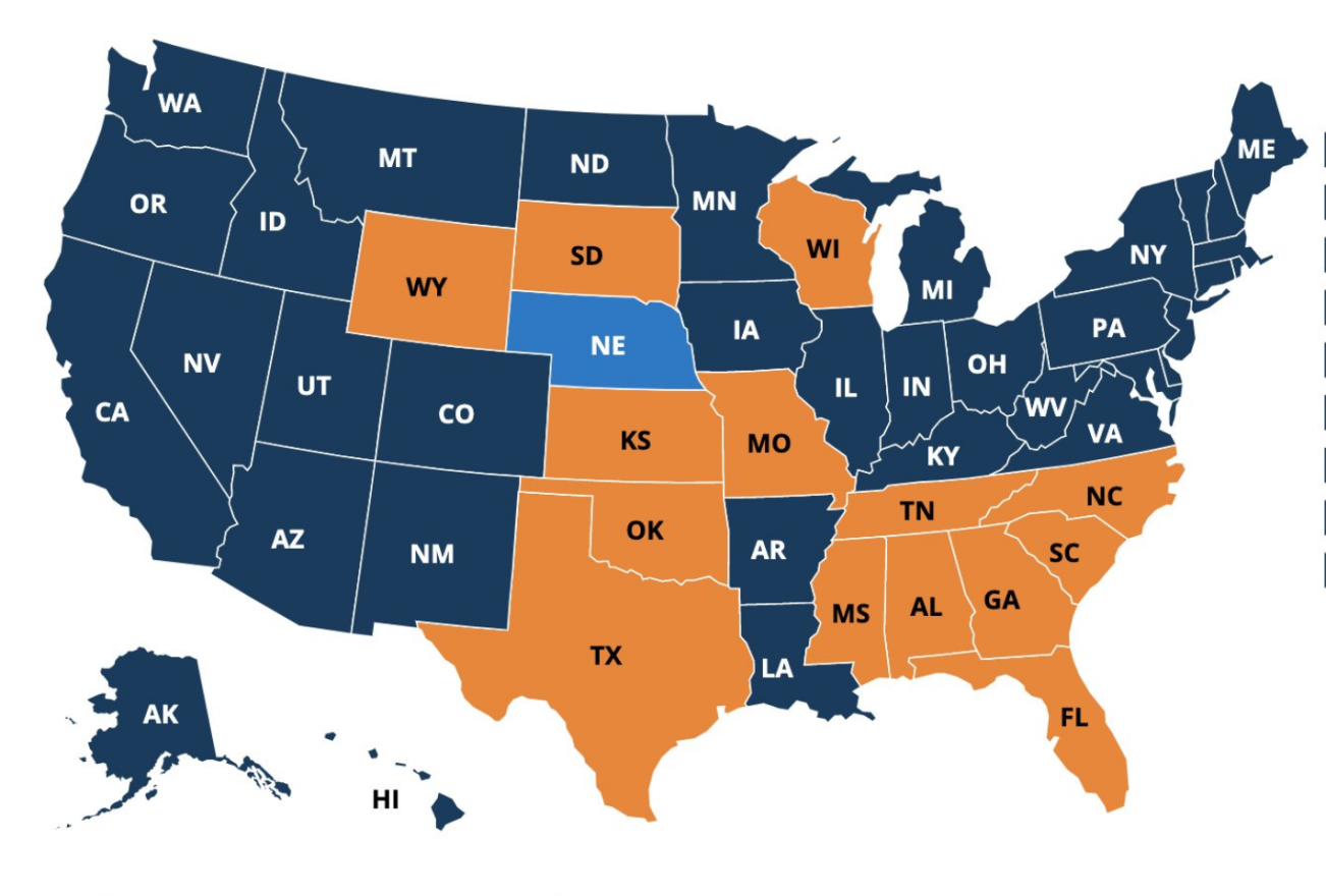Most of the states that have not expanded Medicaid are clustered in the South.